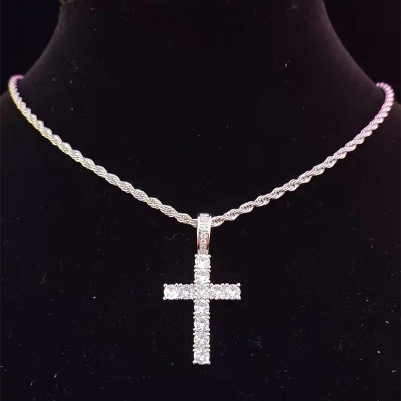 Villa Blvd Cross Pendant Necklace ☛ Multiple Colors Available ☚