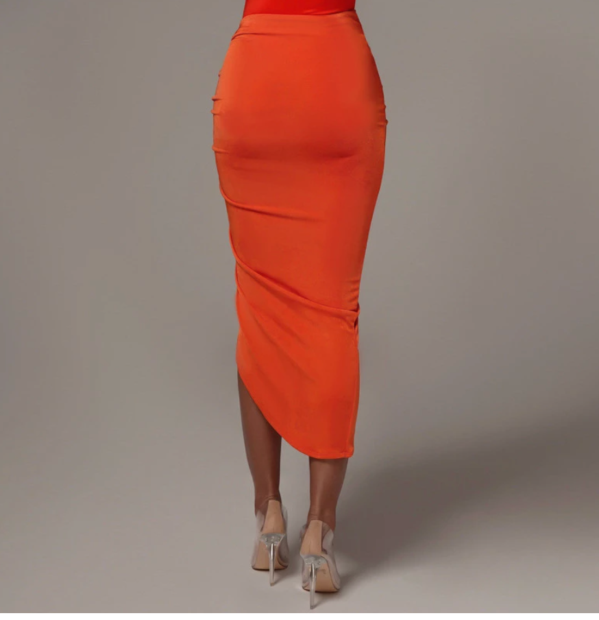 Villa Blvd Drawstring Ruching Split Skirts ☛ Multiple Colors Available ☚