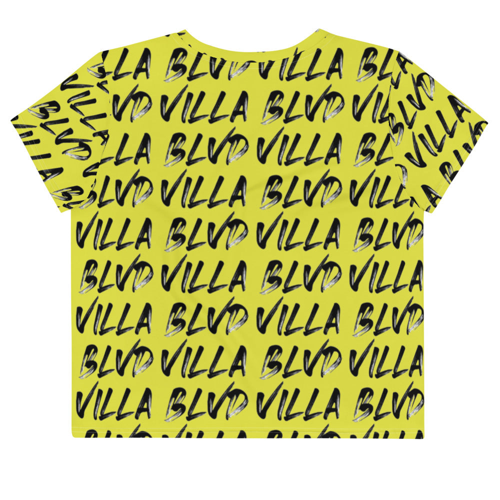 Villa Blvd Dripping Crop Tee - Neon Fluorescence