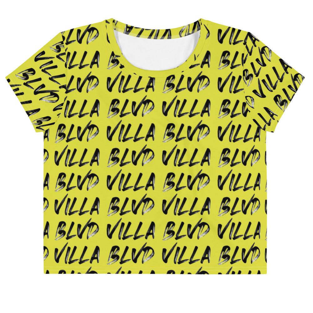 Villa Blvd Dripping Crop Tee - Neon Fluorescence