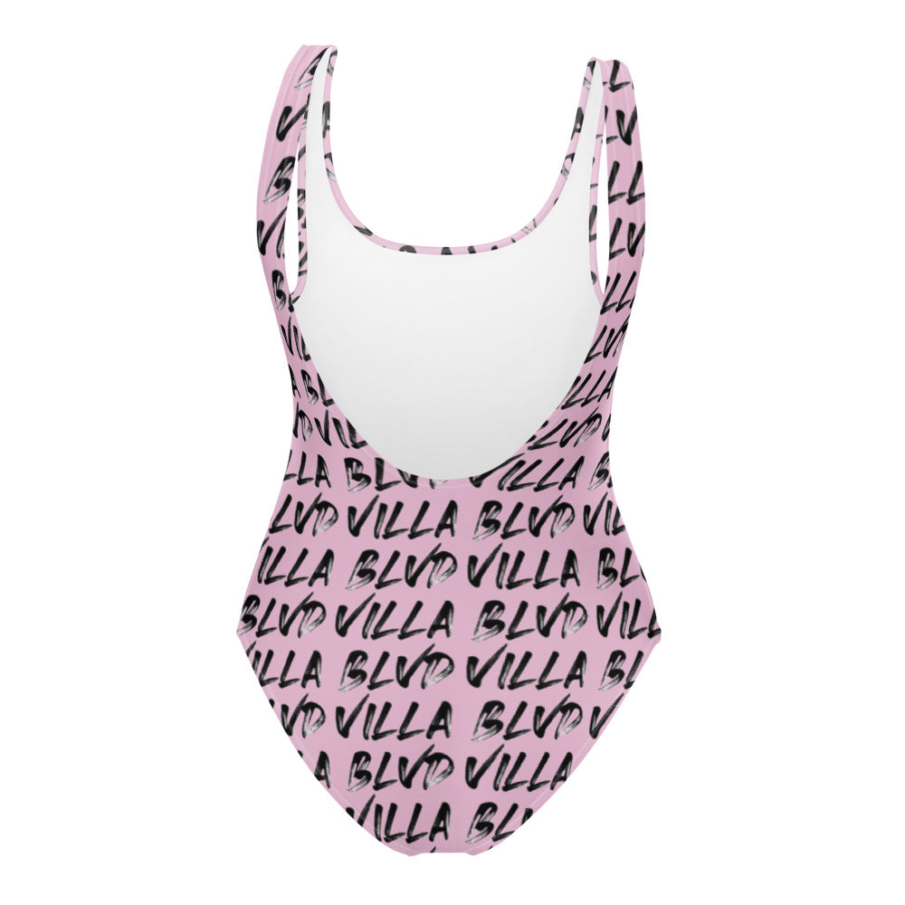 Villa Blvd Dripping One-Piece Swimsuit - Rosé