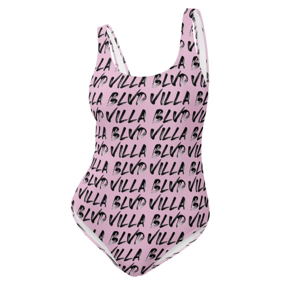 Villa Blvd Dripping One-Piece Swimsuit - Rosé