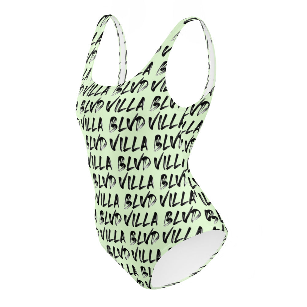 Villa Blvd Dripping One-Piece Swimsuit - Mint