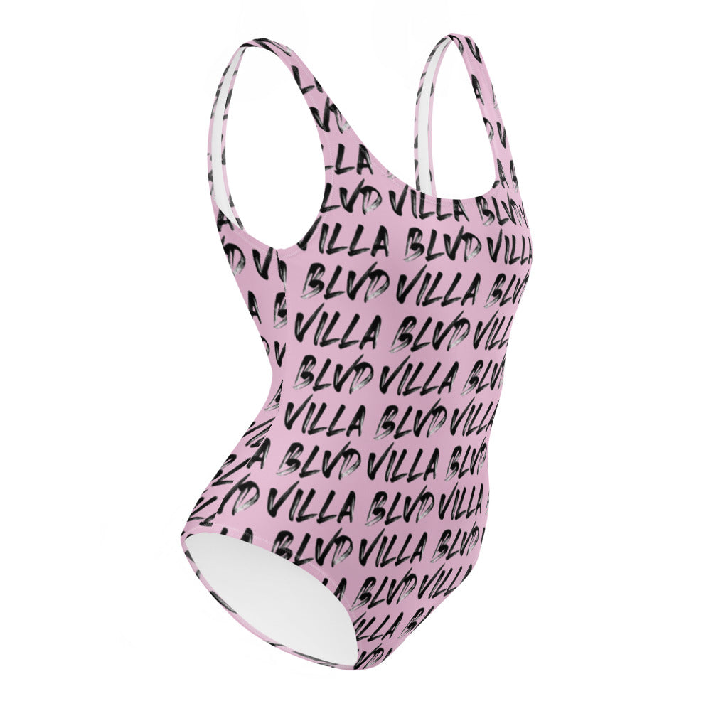 Villa Blvd Dripping One-Piece Swimsuit - Rosé