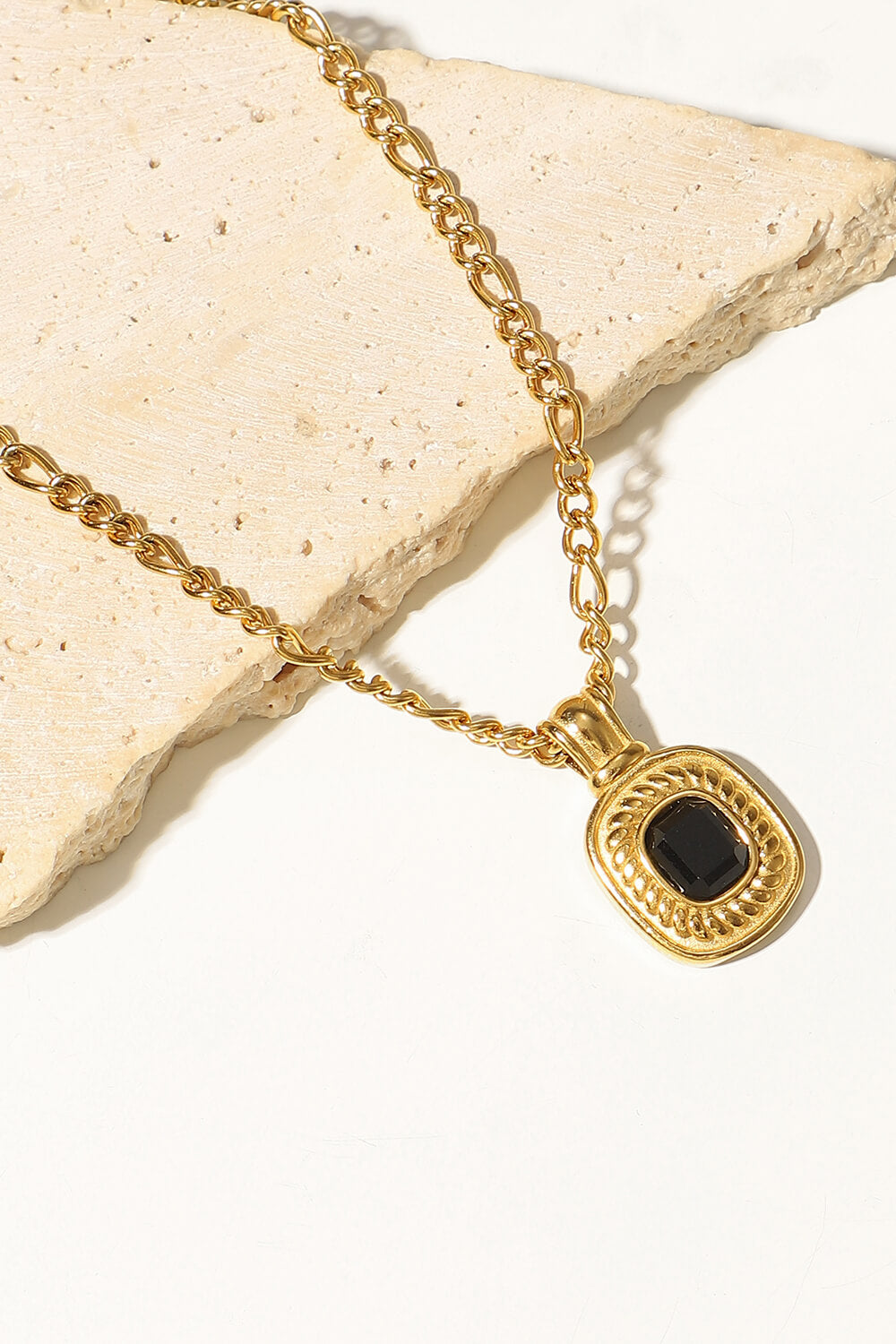 Villa Blvd 18K Gold Plated Jeweled Pendant Necklace ☛ Multiple Colors Available ☚