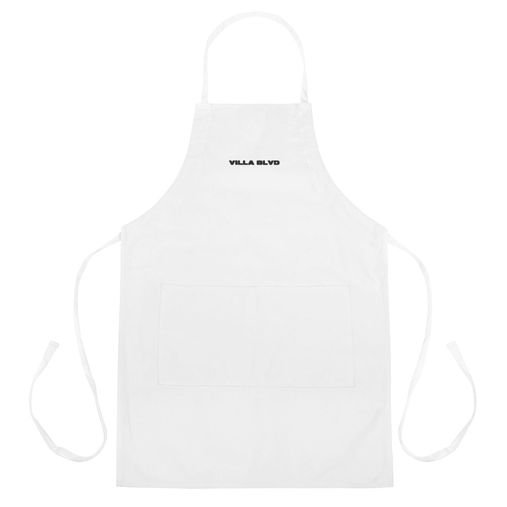 VILLA BLVD Embroidered Apron - WHITE