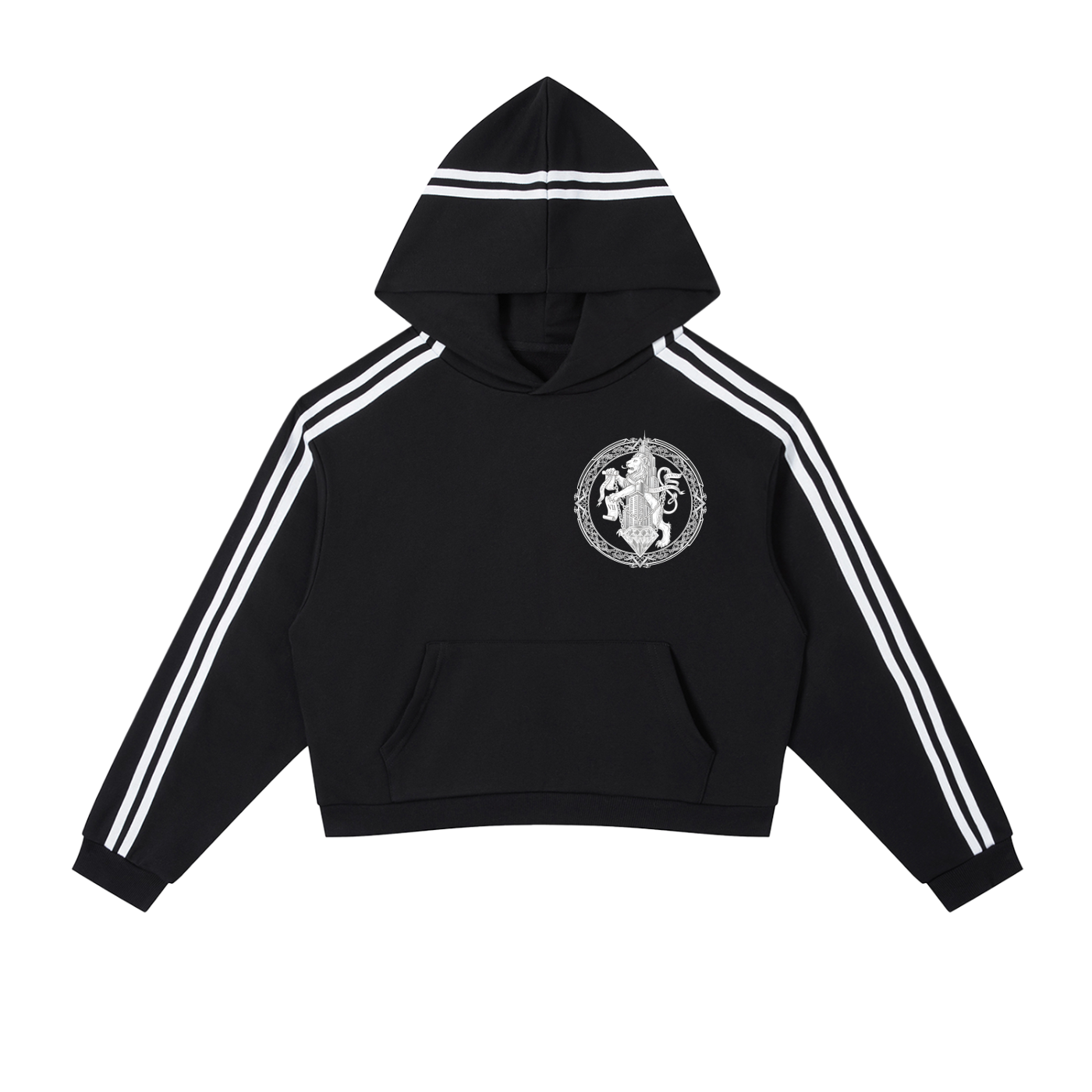 Villa Blvd The Lion's Seal Stripe Cropped Hoodie ☛ Multiple Colors Available ☚