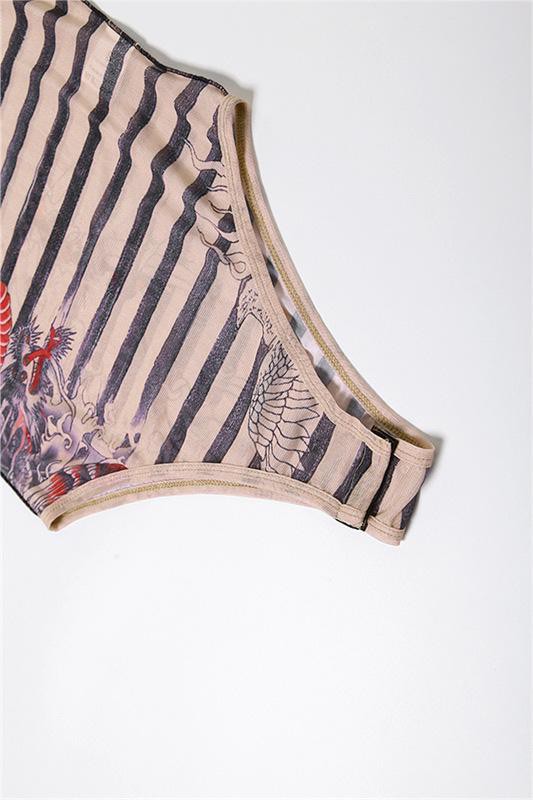 Villa Blvd Striped Ink Floral Set