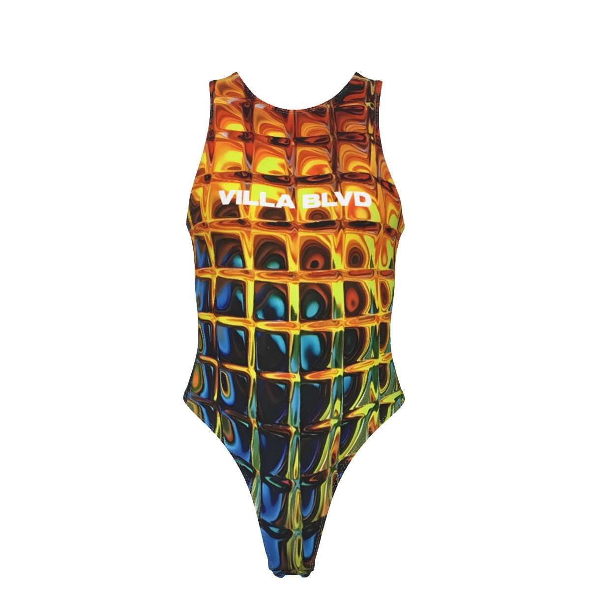 Villa Blvd Metallic Glass Bodysuit