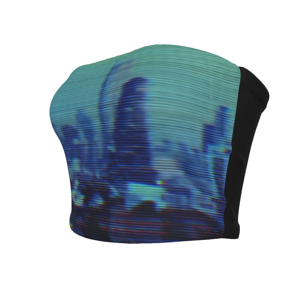 Villa Blvd City Glitch Bandeau Top