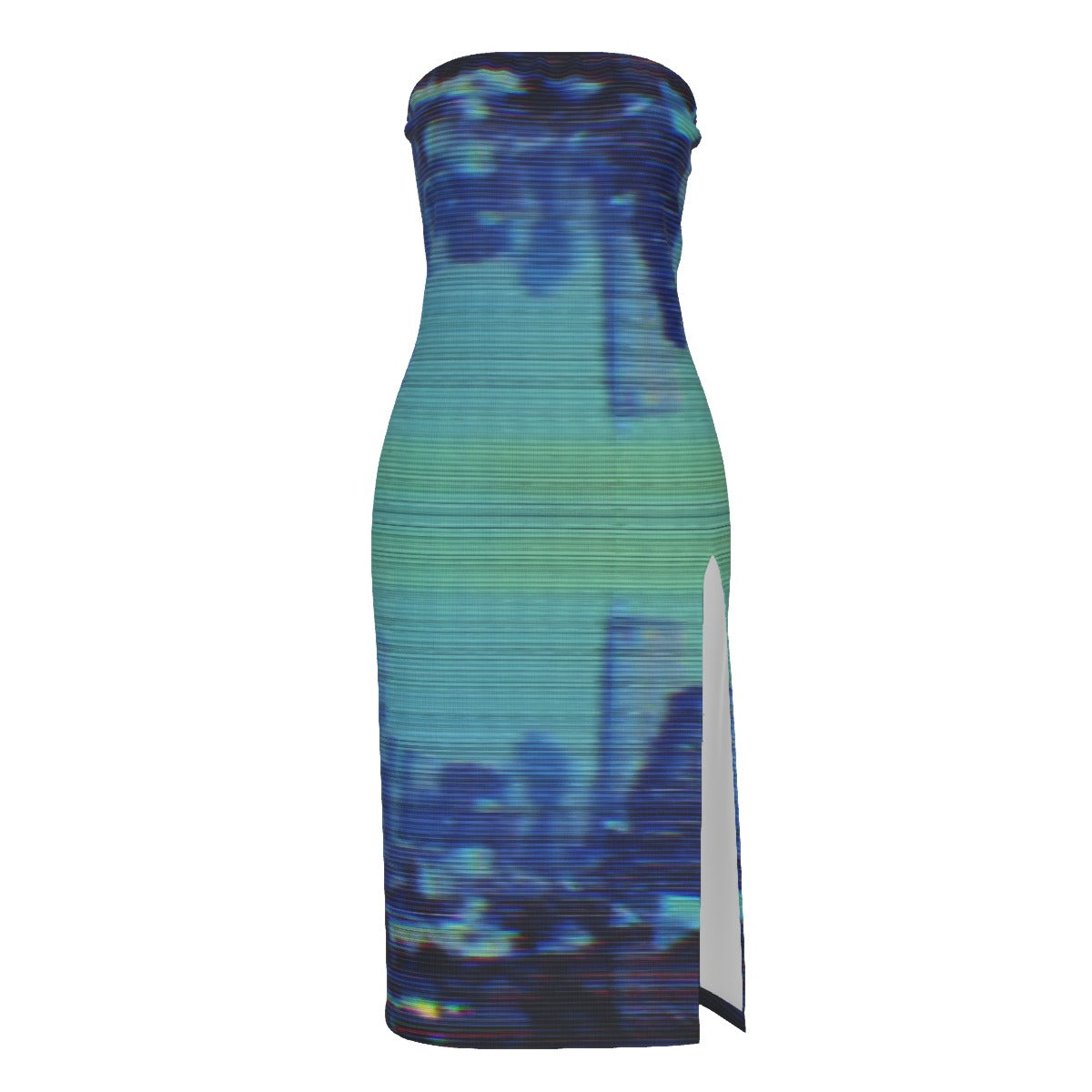 Villa Blvd City Glitch Bandeau Dress