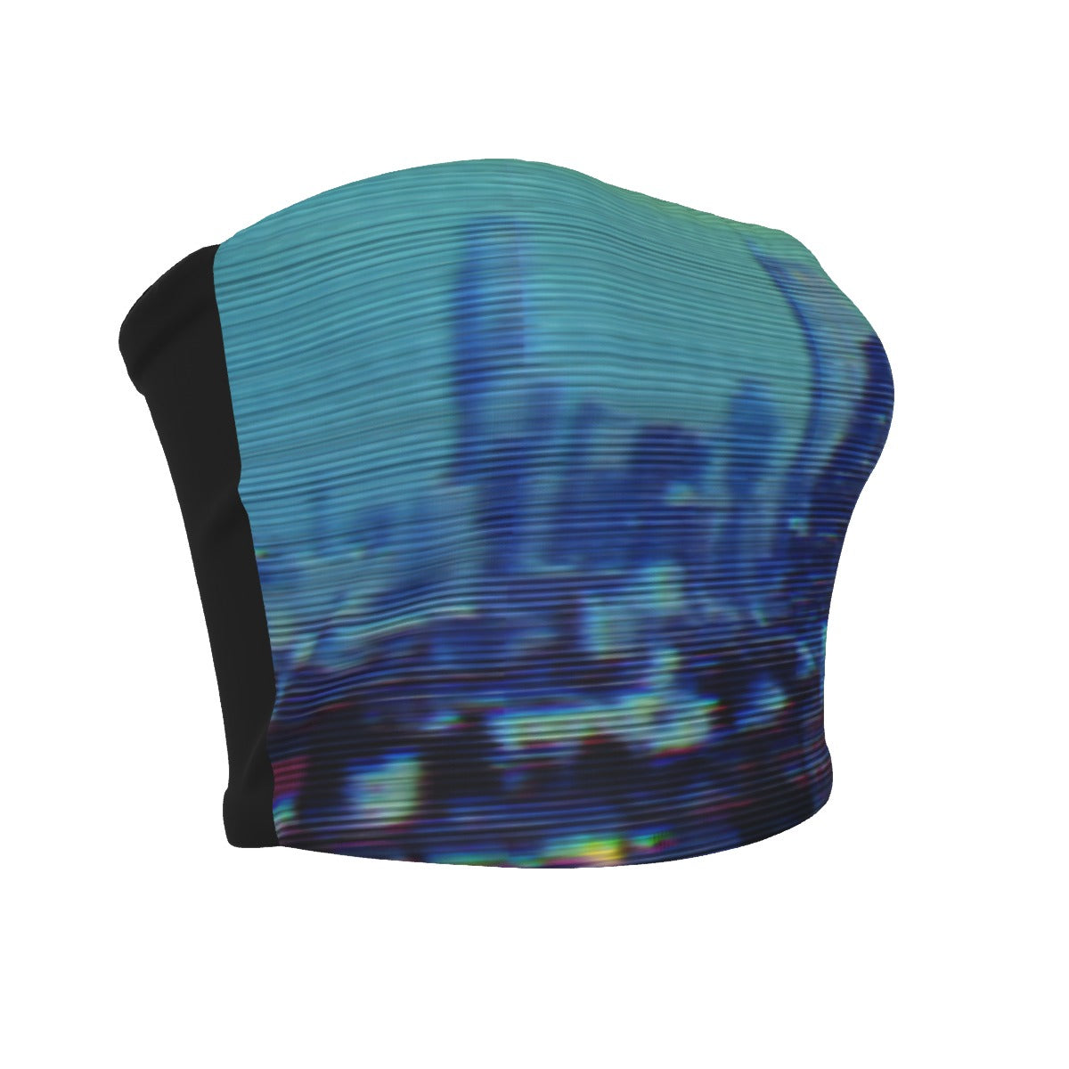 Villa Blvd City Glitch Bandeau Top