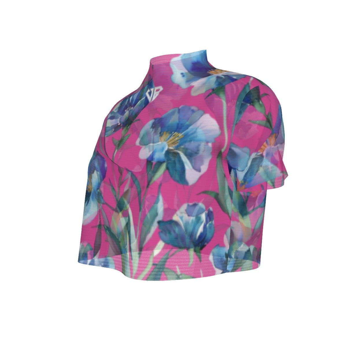 Villa Blvd ⱯPEX Diamond Mulberry Floral Accent Crop Top