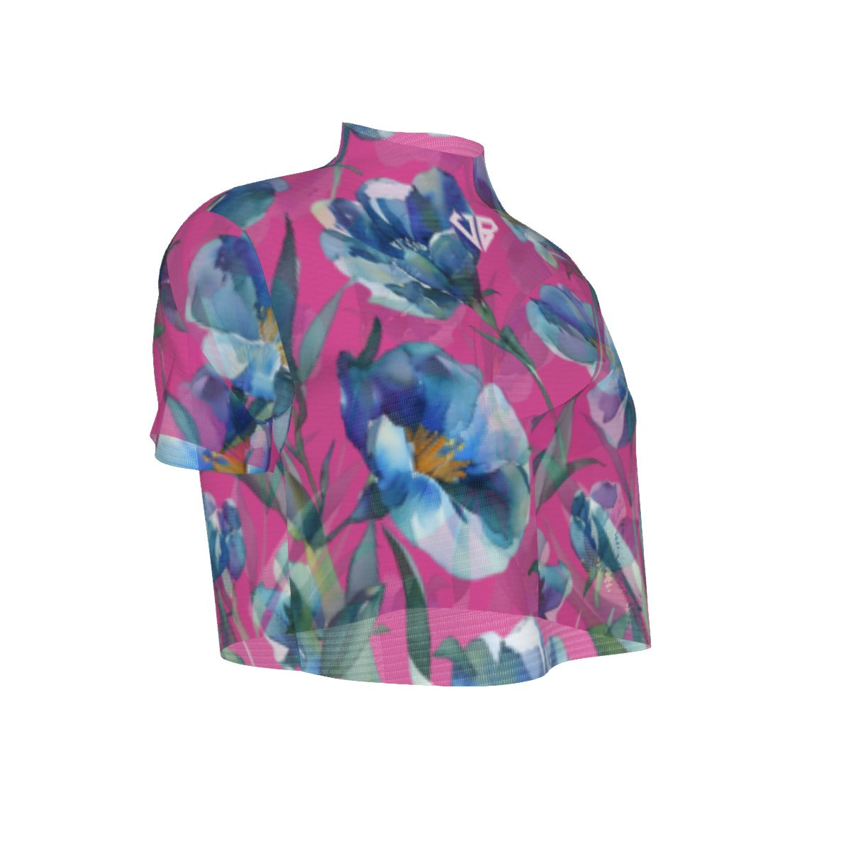 Villa Blvd ⱯPEX Diamond Mulberry Floral Accent Crop Top