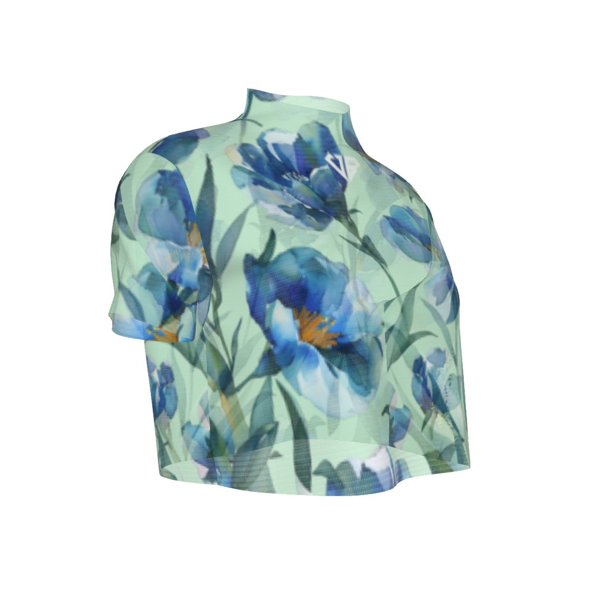 Villa Blvd ⱯPEX Diamond Mulberry Floral Accent Crop Top