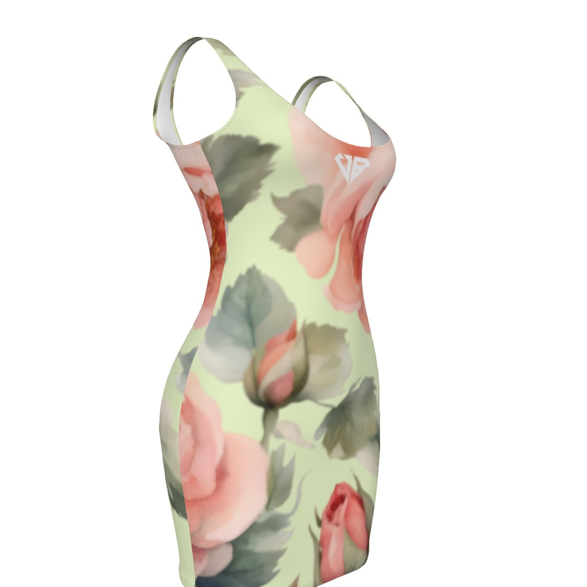 Villa Blvd ⱯPEX Diamond Blush Floral Accent Bodycon Dress