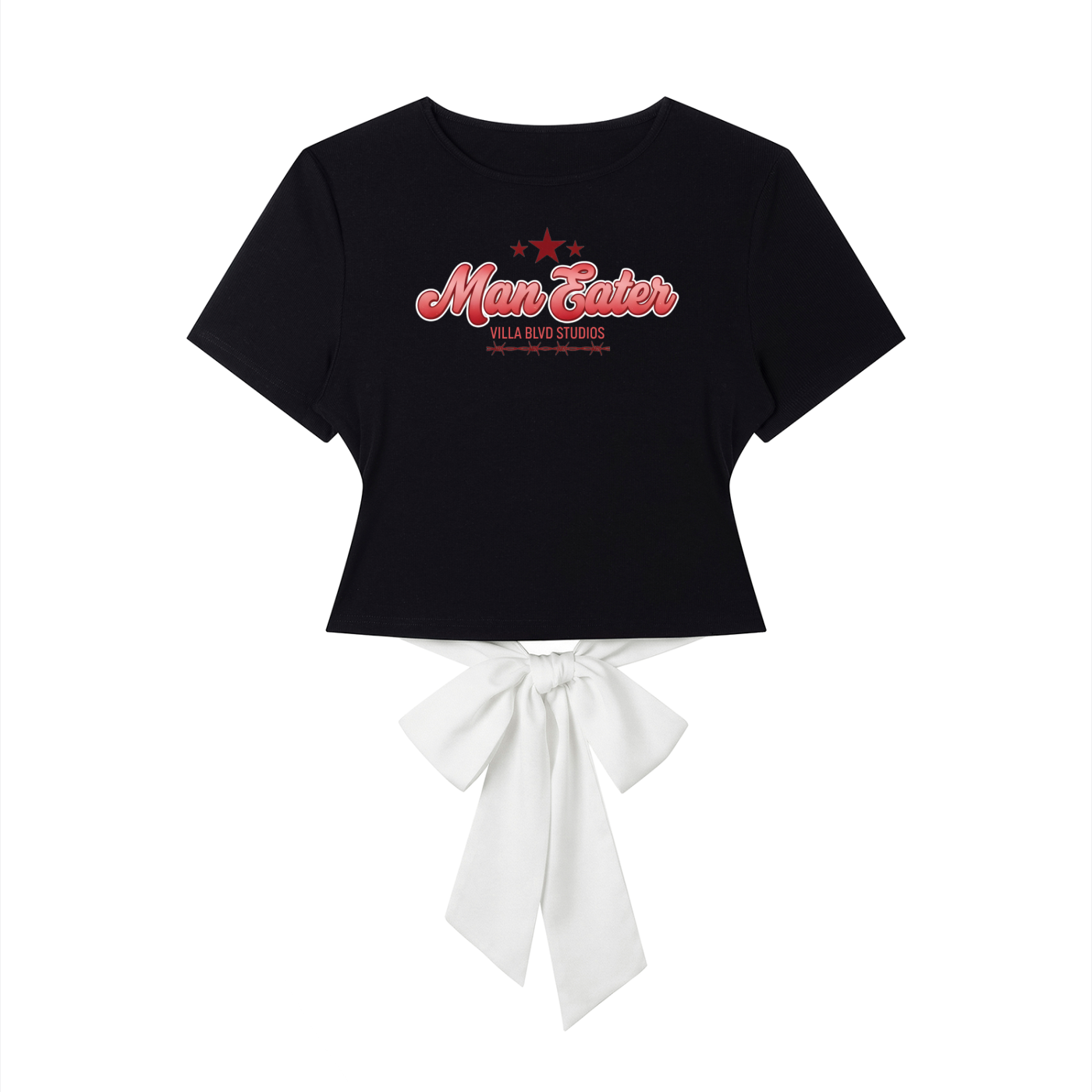 Villa Blvd Man Eater Tie Back Bow T-Shirt ☛ Multiple Colors Available ☚