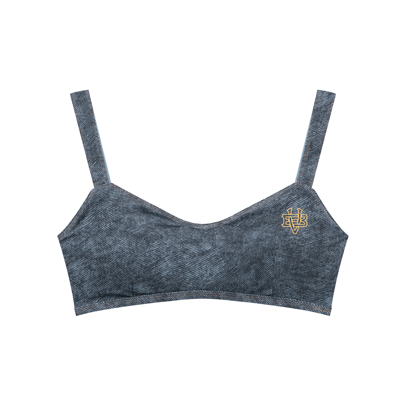 Villa Blvd Denim Imprimer Sports Bra ☛ Multiple Colors Available ☚