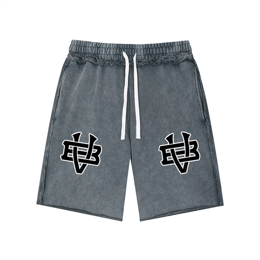 Villa Blvd Mineral Washed Raw Edge Shorts ☛ Multiple Colors Available ☚