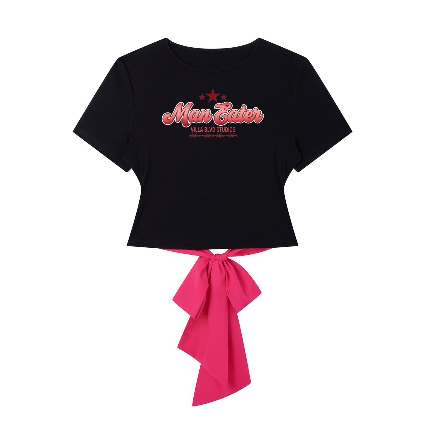 Villa Blvd Man Eater Tie Back Bow T-Shirt ☛ Multiple Colors Available ☚