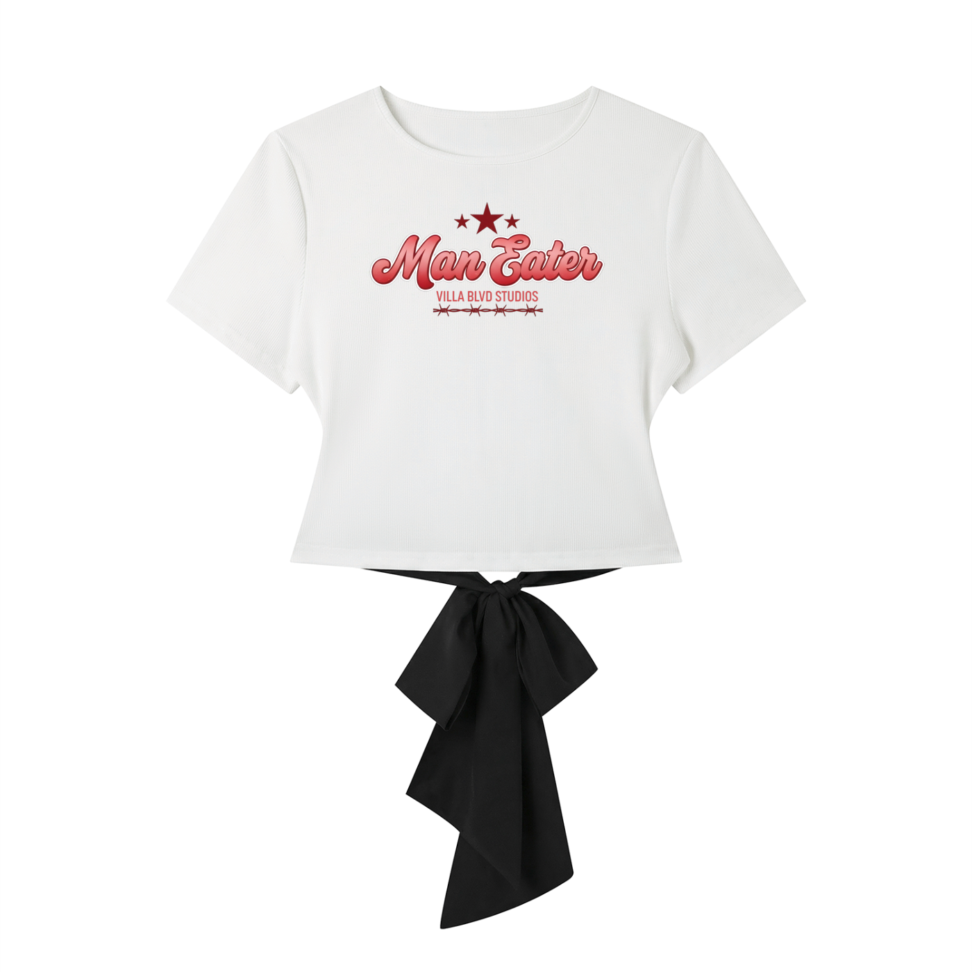 Villa Blvd Man Eater Tie Back Bow T-Shirt ☛ Multiple Colors Available ☚