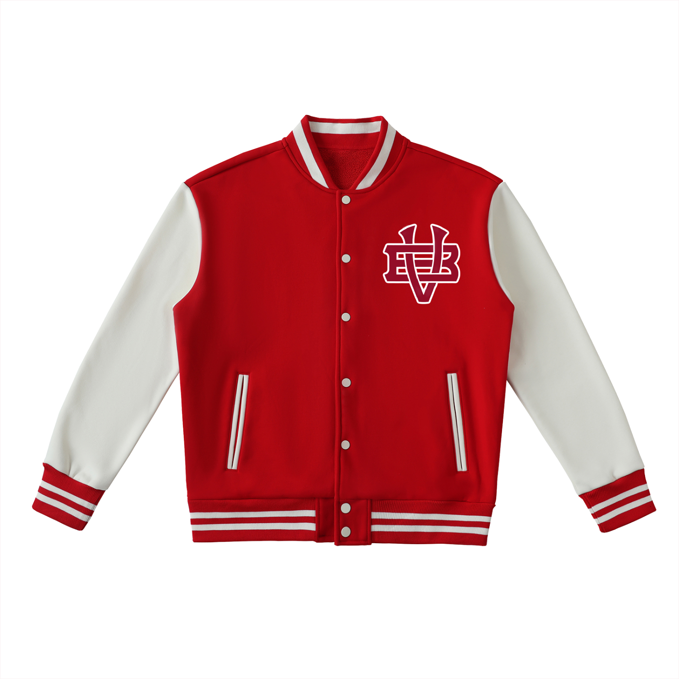 Villa Blvd Bold Vintage Two-Tone Fleeced Varsity Jacket