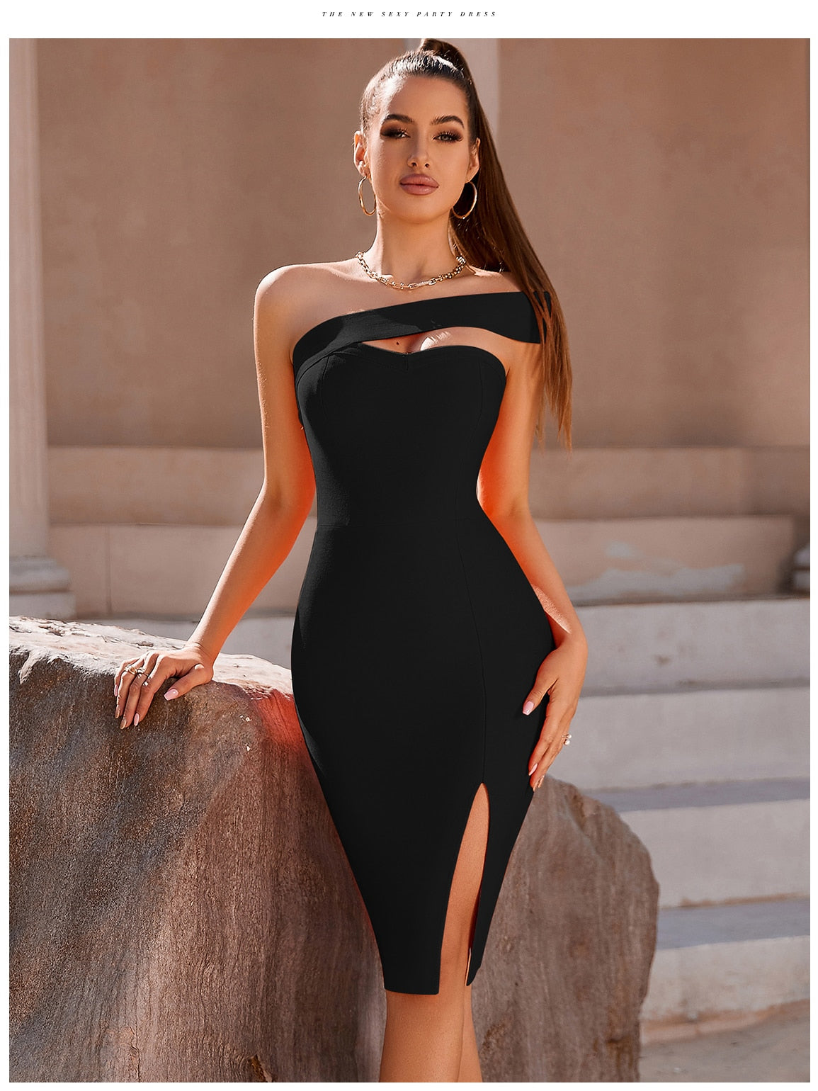 Villa Blvd Off Shoulder Bandage Dress ☛ Multiple Colors Available ☚