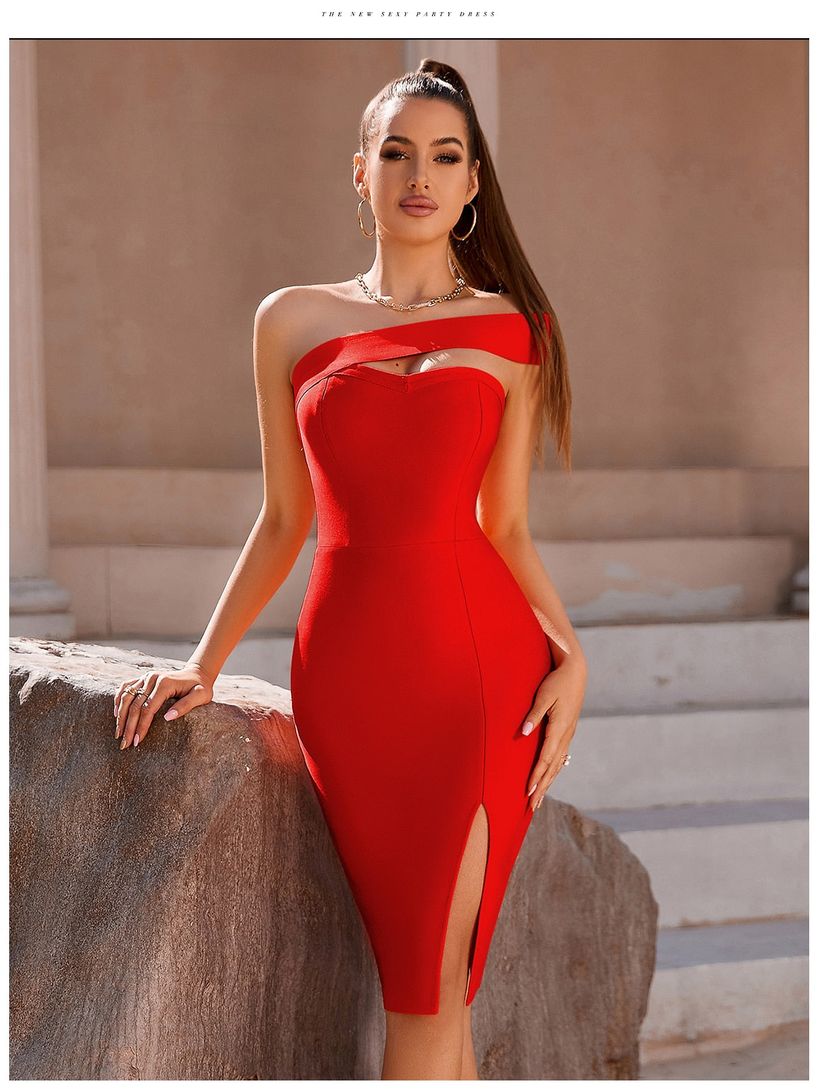Villa Blvd Off Shoulder Bandage Dress ☛ Multiple Colors Available ☚