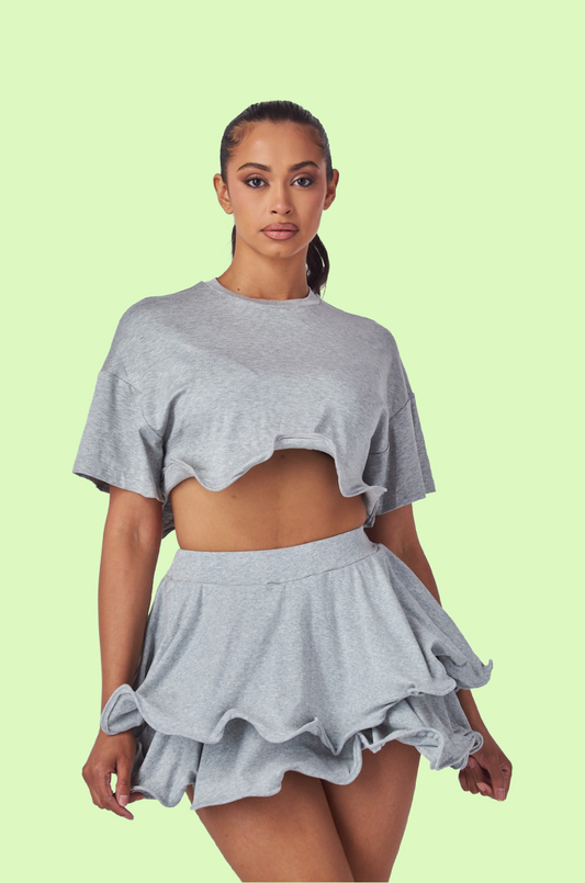 Villa Blvd ƎDEN Ruffle Mini Sweat Set