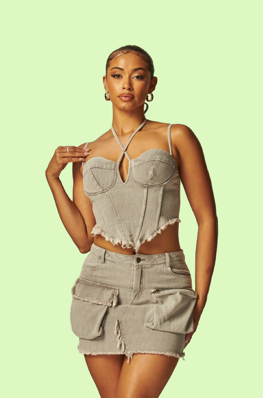 Villa Blvd ƎDEN Safari Cargo Denim Set