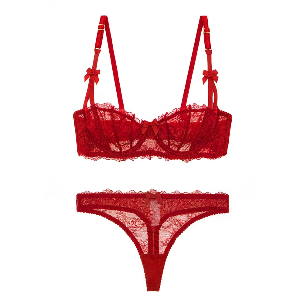 Villa Blvd Ǝntourage Lace Bow Lingerie Set ☛ Multiple Colors Available ☚