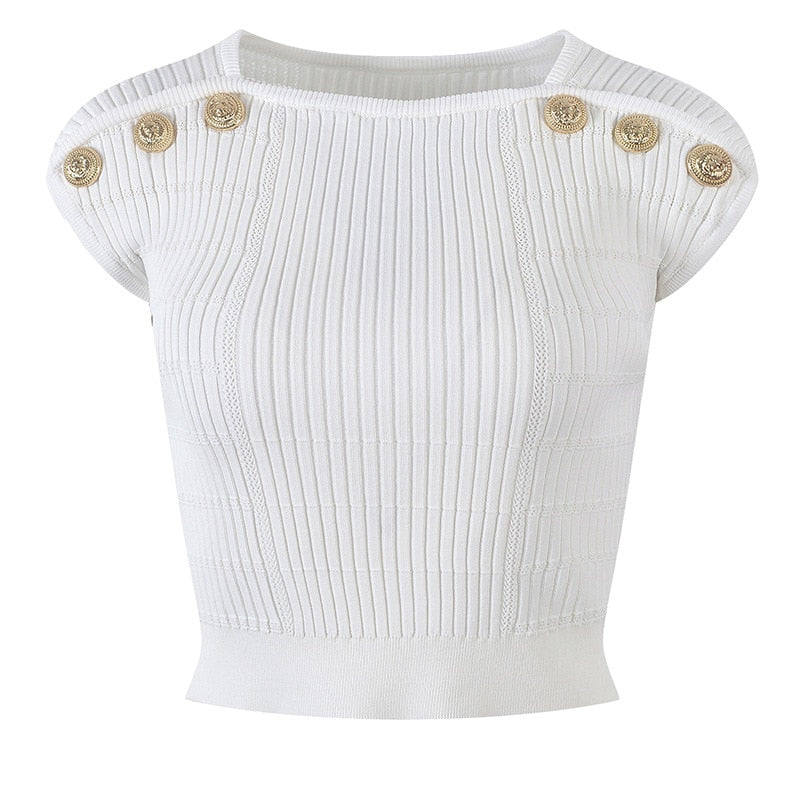 Villa Blvd Button Knitted Tank Top ☛ Multiple Colors Available ☚