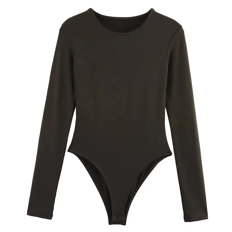 Villa Blvd Solid Shaped Bodysuit ☛ Multiple Colors Available ☚