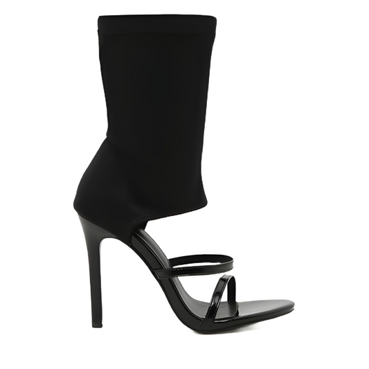 Villa Blvd Stretch Ankle Strap Heels