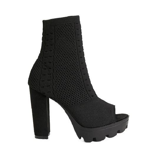 Villa Blvd Stretch Peep Toe Ankle Boots ☛ Multiple Colors Available ☚