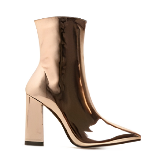 Villa Blvd Metallic Patent Leather Ankle Boots ☛ Multiple Colors Available ☚