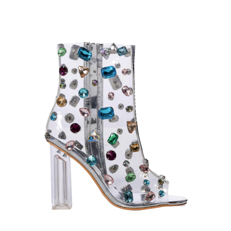 Villa Blvd Crystal Embellished Booties