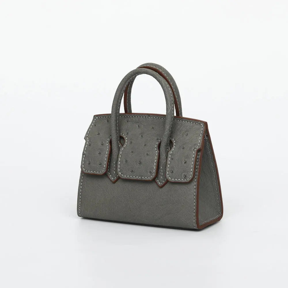 Villa Blvd Avian Struthio Leather Handbag ☛ Multiple Colors Available ☚