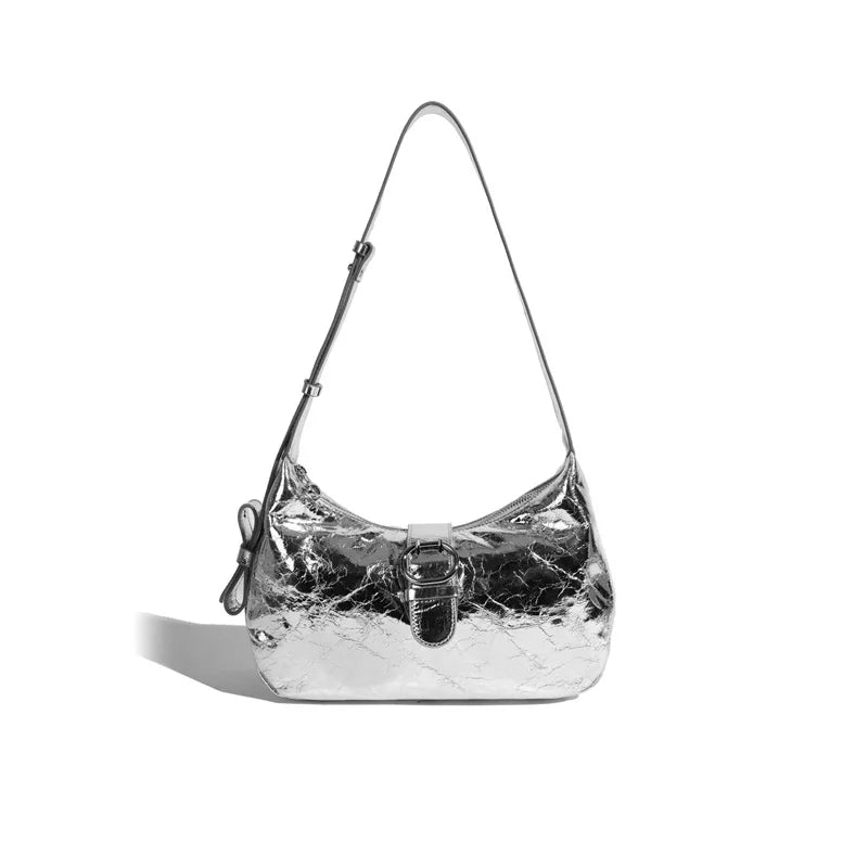 Villa Blvd Creased Metallic Lunar Handbag ☛ Multiple Colors Available ☚