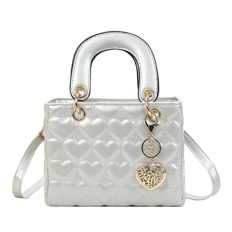 Villa Blvd Classic Quilted Hearts Handbag ☛ Multiple Sizes & Colors Available ☚