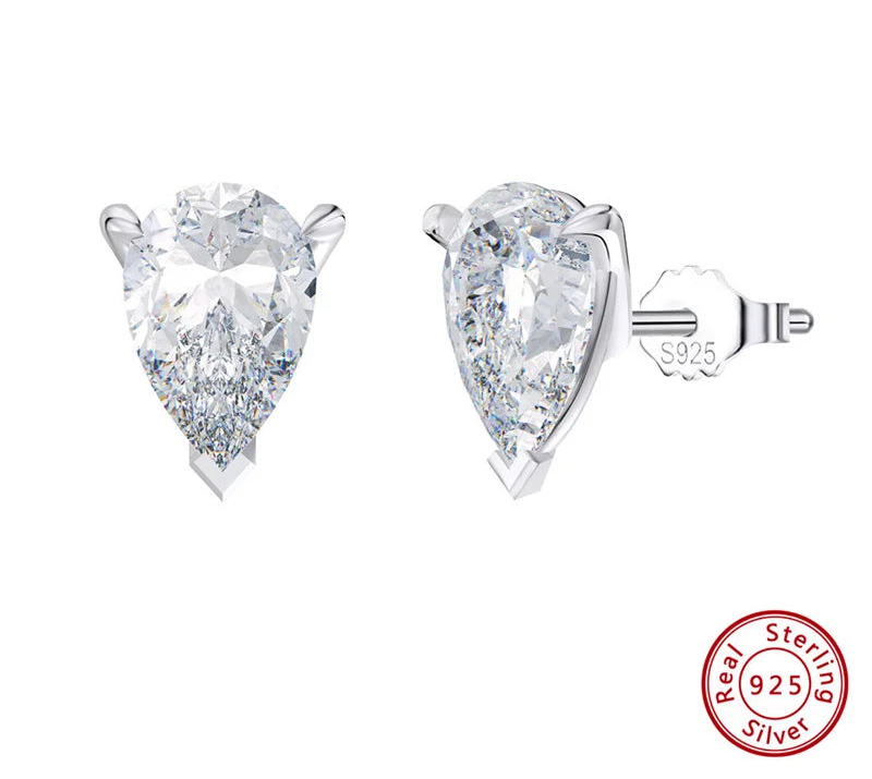 Villa Blvd Certified Pear Cut Moissanite Earrings
