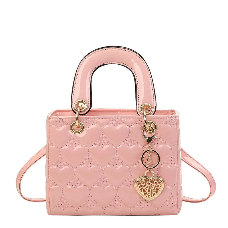 Villa Blvd Classic Quilted Hearts Handbag ☛ Multiple Sizes & Colors Available ☚