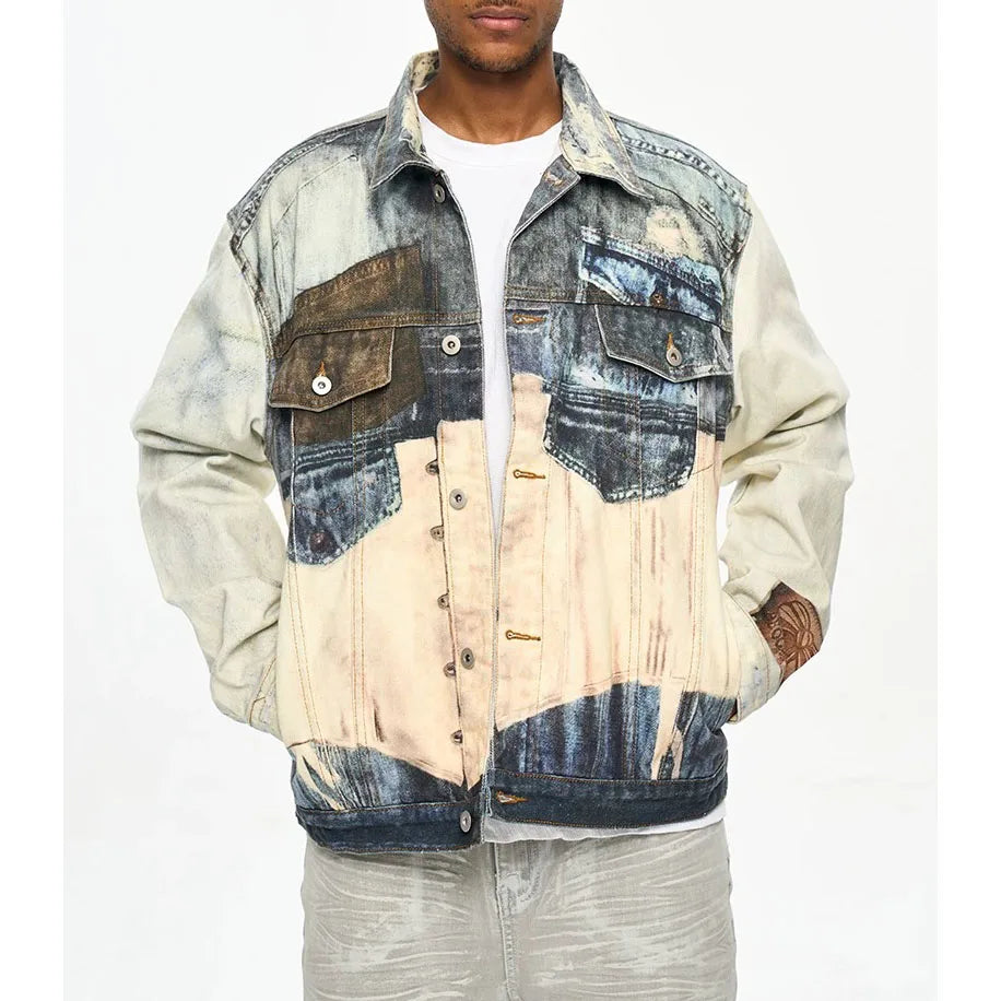 Villa Blvd Contrast Panel Denim Jacket