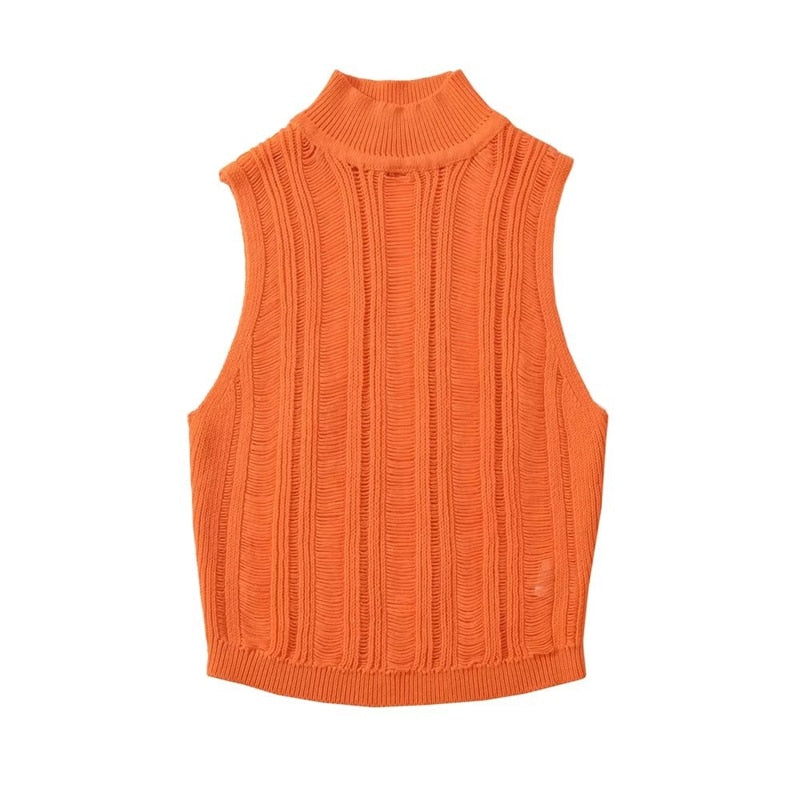 Villa Blvd Hollow Knitted Tank Top ☛ Multiple Colors Available ☚