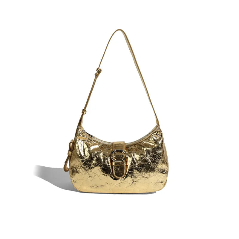 Villa Blvd Creased Metallic Lunar Handbag ☛ Multiple Colors Available ☚