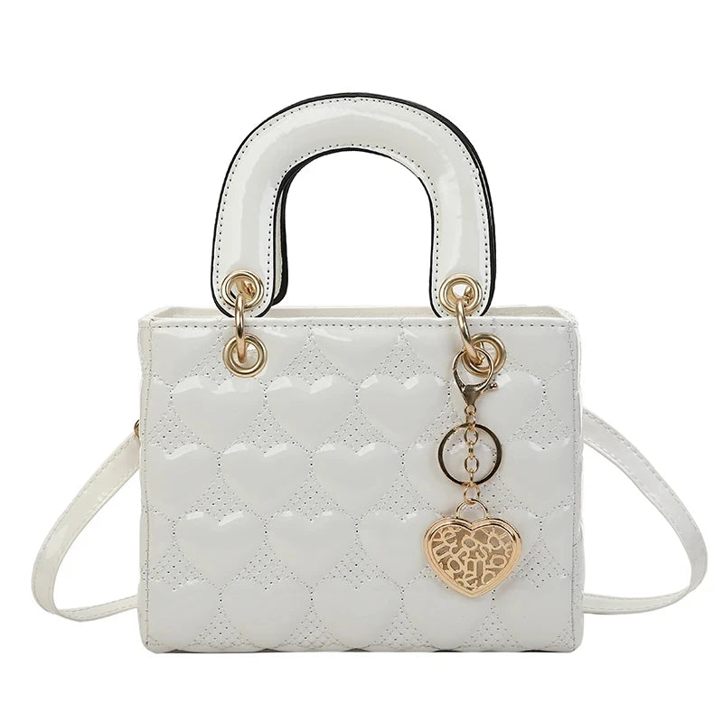 Villa Blvd Classic Quilted Hearts Handbag ☛ Multiple Sizes & Colors Available ☚