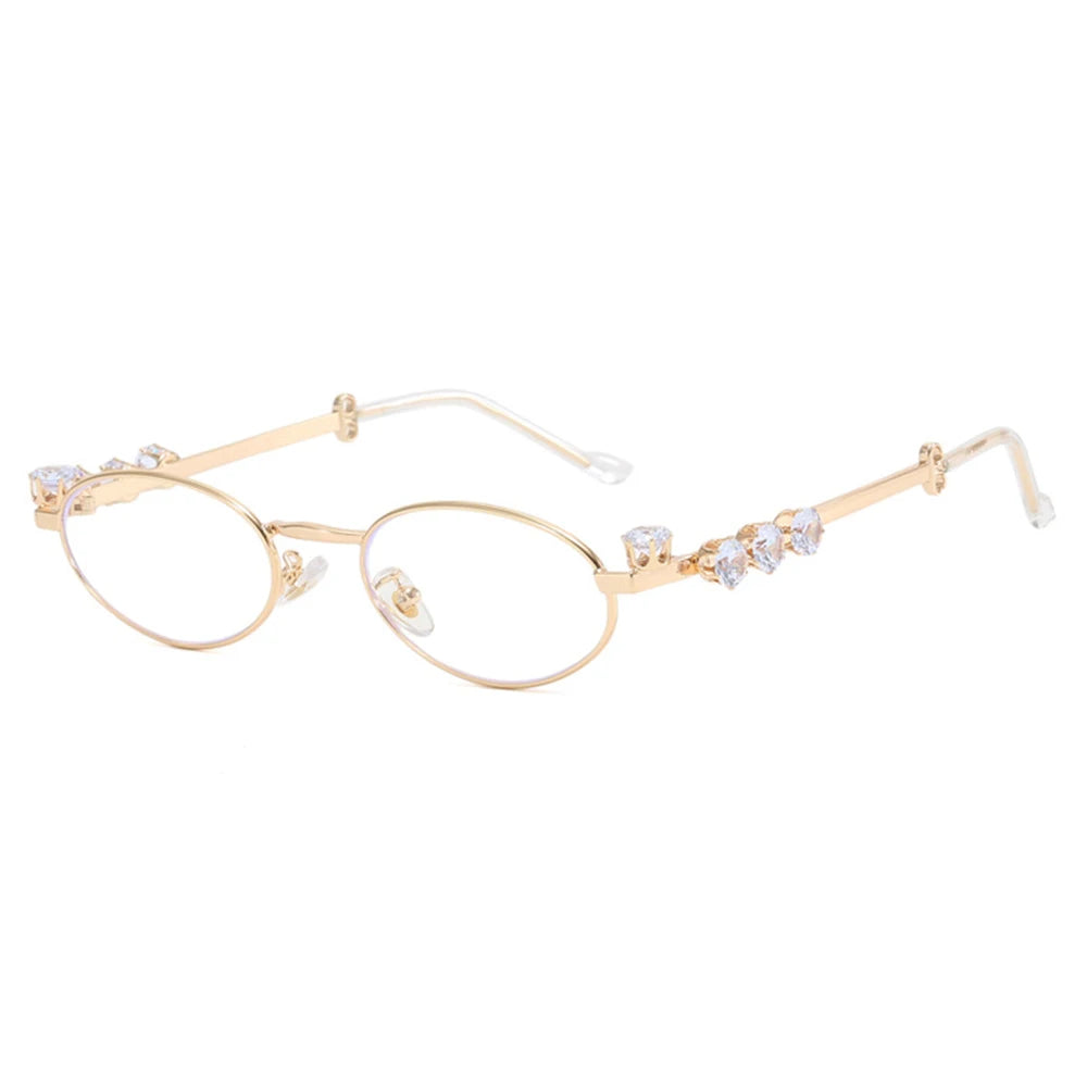 Villa Blvd Oval Diamond Metal Eyeglasses ☛ Multiple Colors Available ☚