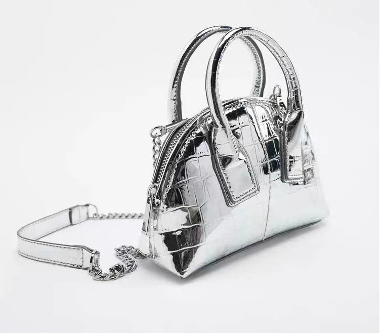 Villa Blvd Crescens Saffiano Metallic Handbag ☛ Multiple Colors Available ☚