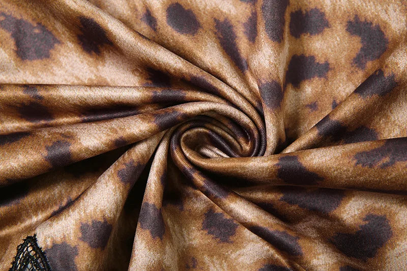 Villa Blvd Lace Leopard Mini Dress