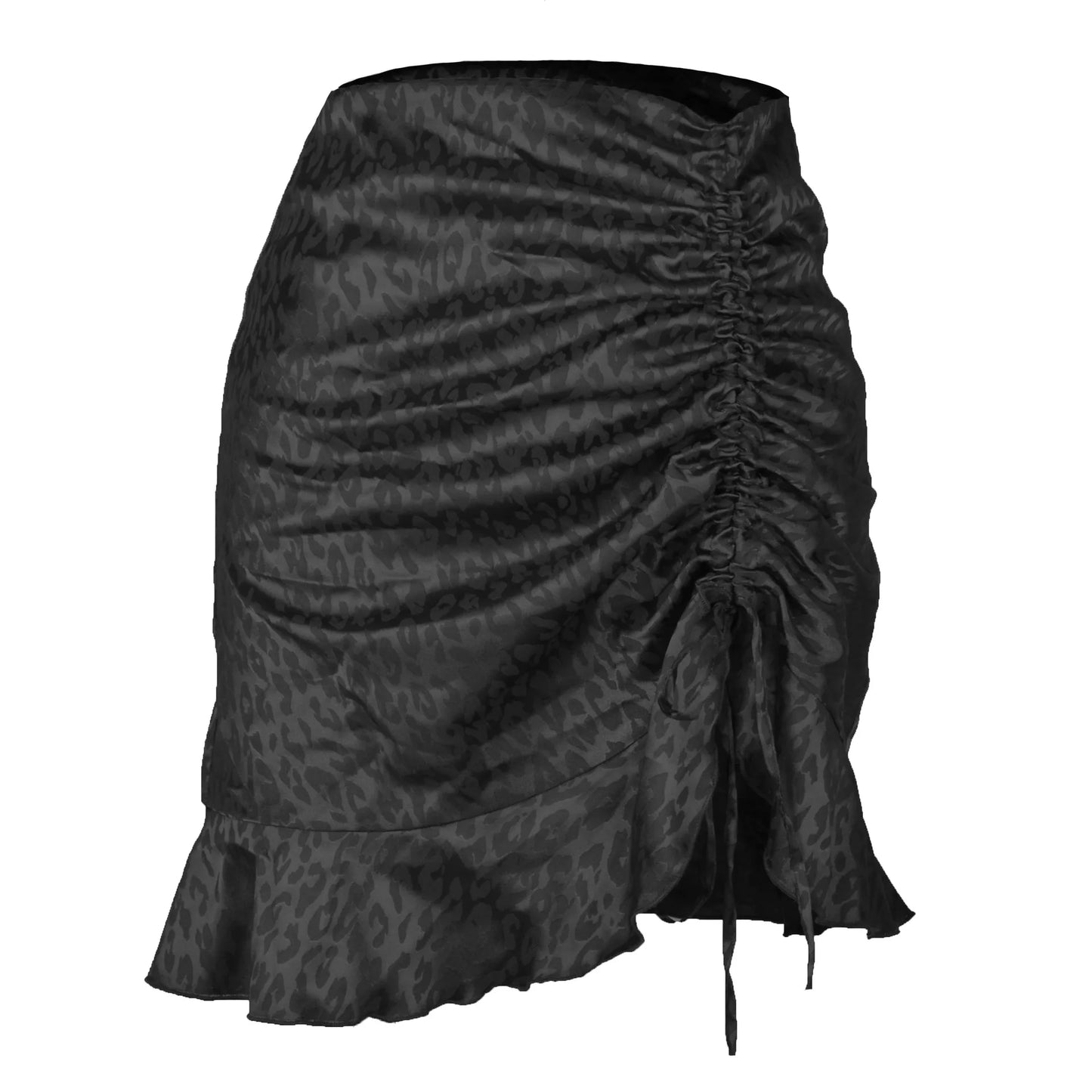 Villa Blvd Ruffle Jacquard Satin Skirt ☛ Multiple Colors Available ☚